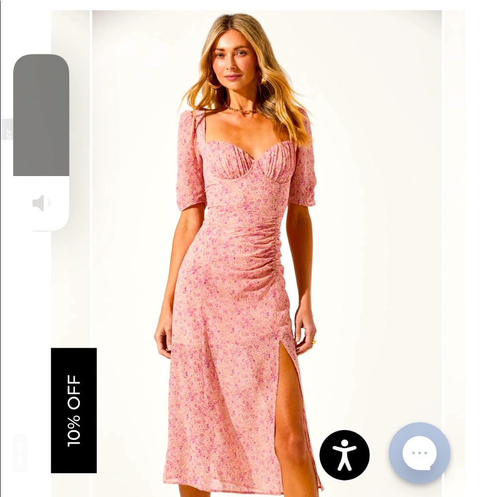 ASTR the Label Front Slit Milkmaid Dress
